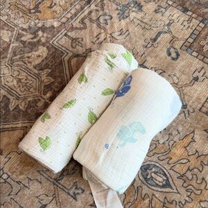 aden + anais Swaddle Blankets - Green and Blue